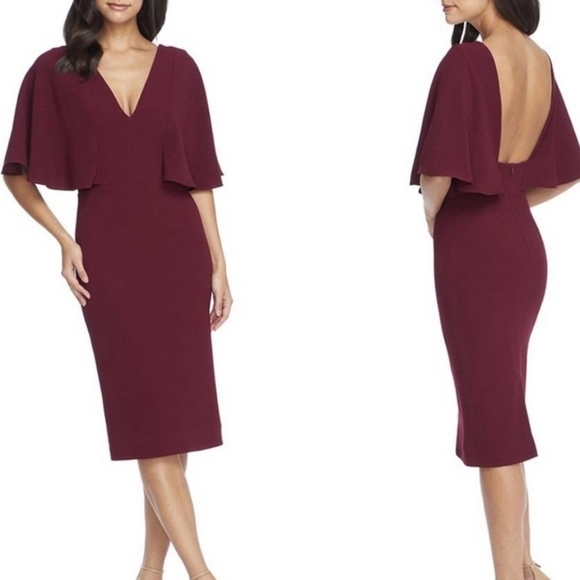 Dress The Population Louisa Butterfly Sleeve Dress - Picture 1 of 10